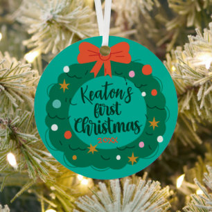 Personalisiertes Niedliches Baby Ornament Aus Metall