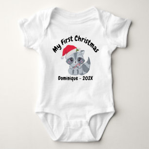 Personalisiertes Niedliches Baby Raccoon Baby Strampler