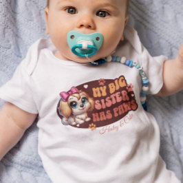 Personalisiertes niedliches Baby und Hund Baby Strampler