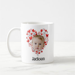Personalisiertes Niedliches Babybild mit Herzdesig Kaffeetasse