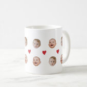 Personalisiertes Niedliches BabyGesicht 2 Fotos Ta Kaffeetasse (VorderseiteRechts)