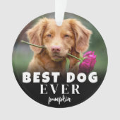 Personalisiertes Niedliches Best Dog-Foto Ornament (Vorderseite)