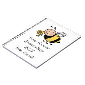 Personalisiertes Niedliches BienenschulNotebook - Notizblock (Linke Seite)