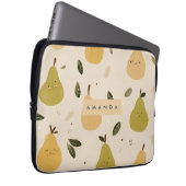 Personalisiertes Niedliches Birnenmuster Laptopschutzhülle (Vorne Rechts)