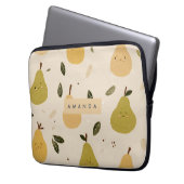 Personalisiertes Niedliches Birnenmuster Laptopschutzhülle (Vorderseite Links)