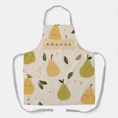 Personalisiertes Niedliches Birnenmuster Schürze (Vorderseite)