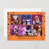 Personalisiertes Niedliches Black Hearween Hallowe Postkarte (Vorne/Hinten)