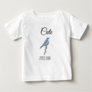 Personalisiertes Niedliches Blue Bird-Design Baby T-shirt