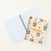 Personalisiertes Niedliches Boba-Teppichmuster Notizblock (Innenseite)