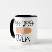 Personalisiertes Niedliches "Boo Boo Crew" Schulkr Tasse (Vorderseite Links)