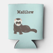 Personalisiertes Niedliches Brown Ferret Minze Gre Dosenkühler (Vorderseite)