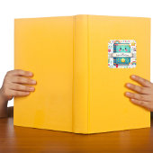 Personalisiertes Niedliches Buch Quadratischer Aufkleber