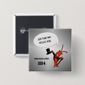 Personalisiertes niedliches button (Vorne & Hinten)