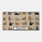 Personalisiertes Niedliches Cat Kitten-Muster Schreibtischunterlage (Vorderseite)