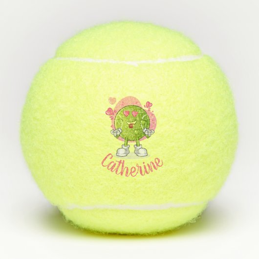 Personalisiertes Niedliches Comic Tennis Ball (Vorderseite)