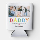 Personalisiertes Niedliches "Daddy"-Foto Collage K Dosenkühler (Vorderseite)