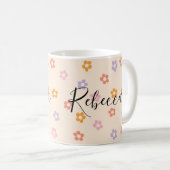 Personalisiertes Niedliches Daisy-Muster Kaffeetasse (VorderseiteRechts)