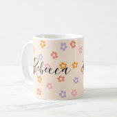 Personalisiertes Niedliches Daisy-Muster Kaffeetasse (Vorderseite Links)