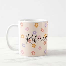 Personalisiertes Niedliches Daisy-Muster Kaffeetasse