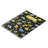 Personalisiertes Niedliches Dinosaurier-Muster Notizblock (Linke Seite)