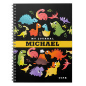 Personalisiertes Niedliches Dinosaurier-Notebook Notizblock (Vorderseite)
