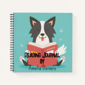 Personalisiertes Niedliches Dog Reading Journal Notizblock (Vorderseite)