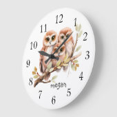 Personalisiertes Niedliches Ei Große Wanduhr (Winkel)