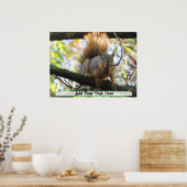 Personalisiertes Niedliches Eichhörnchen-Spaß-Post Poster (Küche)