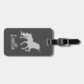 Personalisiertes Niedliches Einhorn Gepäckanhänger (Vorderseite horizontal)