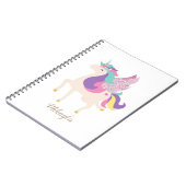 Personalisiertes Niedliches Einhorn Minimalistisch Notizblock (Linke Seite)
