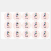 Personalisiertes Niedliches Einhorn, Name, Telefon Etiketten (Blatt)