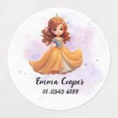 Personalisiertes Niedliches Einhorn, Name, Telefon Etiketten (Design 1)