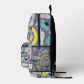 Personalisiertes Niedliches Einhorn-Regenbogenmust Bedruckter Rucksack (Rechts)
