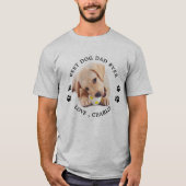 Personalisiertes Niedliches Foto Bester Hund Vater T-Shirt (Vorderseite)