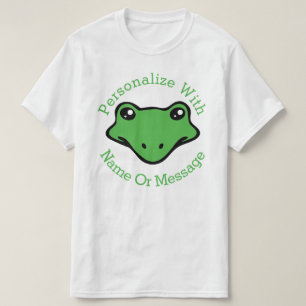 PERSONALISIERTES niedliches Frosch-Gesicht T-Shirt