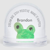 Personalisiertes Niedliches Frosch inspirierendes  Schneekugeln (Rückseite)