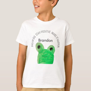 Personalisiertes Niedliches Frosch inspirierendes T-Shirt