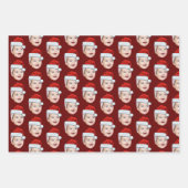 Personalisiertes Niedliches Gesicht Foto Weihnacht Geschenkpapier Set (Vorderseite 3)