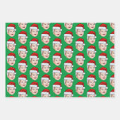 Personalisiertes Niedliches Gesicht Foto Weihnacht Geschenkpapier Set (Vorderseite 2)