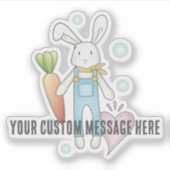 Personalisiertes Niedliches gestopftes Tier Aufkleber (Vorderseite)