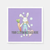 Personalisiertes Niedliches gestopftes Tier Serviette (Vorderseite)