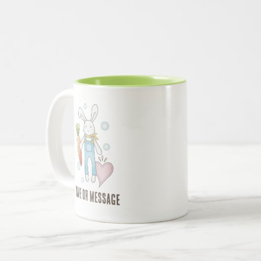 Personalisiertes Niedliches gestopftes Tier Zweifarbige Tasse (Vorderseite Links)