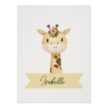 Personalisiertes niedliches Giraffe-Kinderzimmer