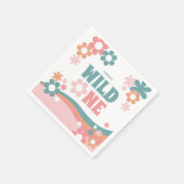 Personalisiertes Niedliches Girl Wild One Party Serviette (Ecke)