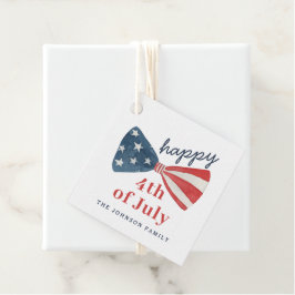 Personalisiertes Niedliches Glück am 4. Juli Geschenkanhänger