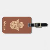 Personalisiertes Niedliches Glück Hamsa Hand Terra Gepäckanhänger (Vorderseite horizontal)