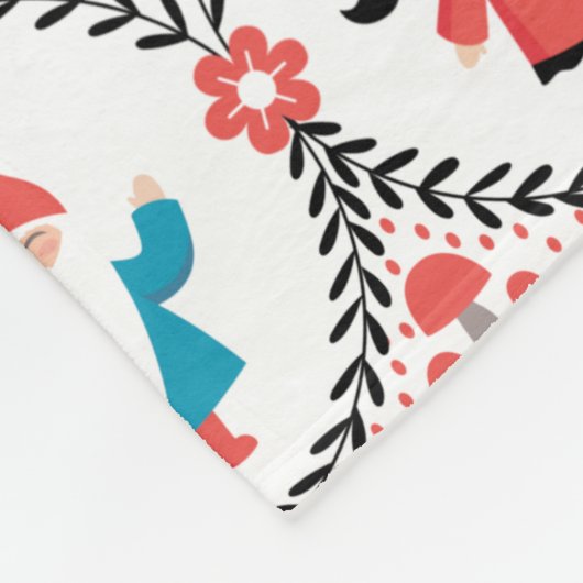 Personalisiertes Niedliches Gnome Weihnachtsgebäck Fleecedecke (Ecke)