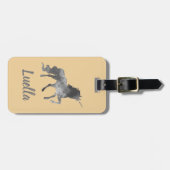 Personalisiertes Niedliches Gold Kinder Einhorngep Gepäckanhänger (Vorderseite horizontal)