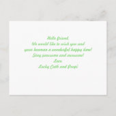 Personalisiertes Niedliches Green Stylish Hearts F Postkarte (Rückseite)