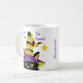 Personalisiertes Niedliches Halloween Rotzenkatze Kaffeetasse (Vorderseite Links)